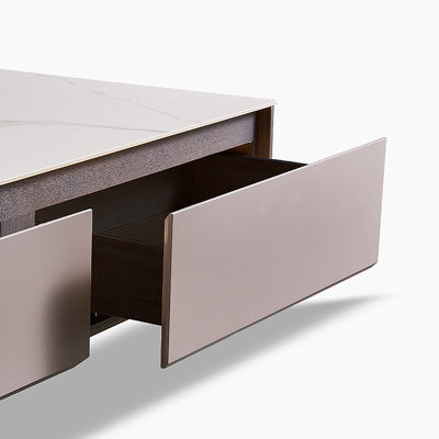 Modern Simple Rock Slab Coffee Table TV Cabinet