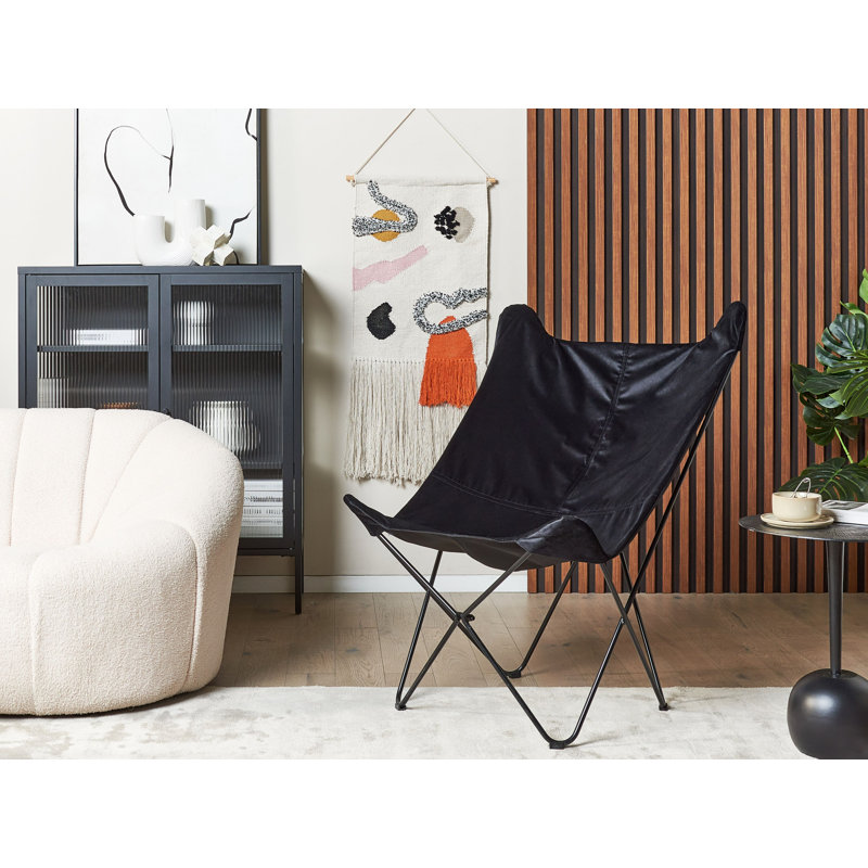 Erlich Upholstered Accent Chair, Black