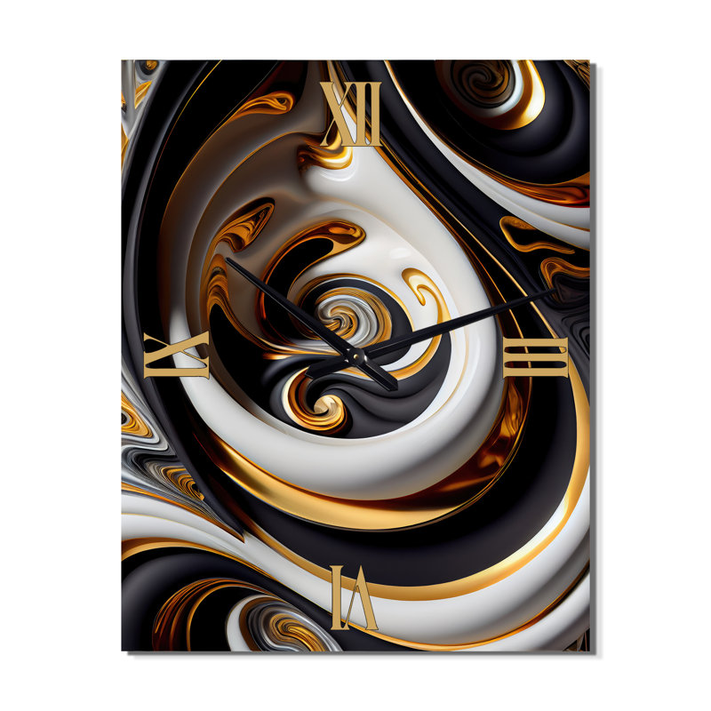 Liquide VI - Horloge murale moderne, H 40 po x l 30 po x P 1 po