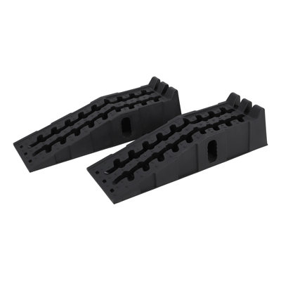 Rampes de vidange (lot de 2) – Capacité de 15 tonnes (30 000 lb), rampes de service robustes de 17 cm (6,7 po) de hauteur avec surface antidérapante, portables pour l’entretien à domicile, le garage et l’atelier automobile