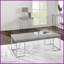 Chêne naturel moderne Table basse chromée avec base en métal - spacieuse et stable pour le salon