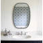 Miroir de salle de bain ovale 20 po x 30 po avec cadre en métal noir