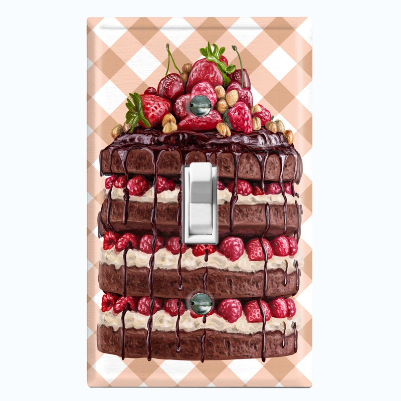 Patterned 1 - Gang Toggle Light Switch Standard Wall Plate