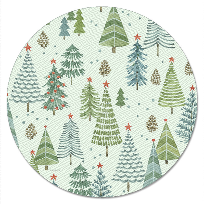 Plateau tournant en verre trempé 4 mm CounterArt Jolly Trees