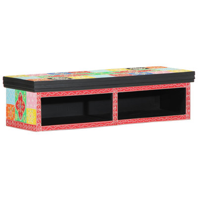 Natural Wood Rectangle Accent Cabinet