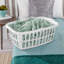 Panier à linge rectangulaire en plastique Sterilite 1,5 boisseau, blanc, paquet de 12