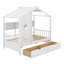 Lit maison avec tiroirs, tablette de rangement-1865102783