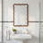 Black Walnut Color 20"x30" Wavy Rectangle Solid Wood Frame Decorative Mirror,For Bedroom, Bathroom, Living Room, Entryway-197920845