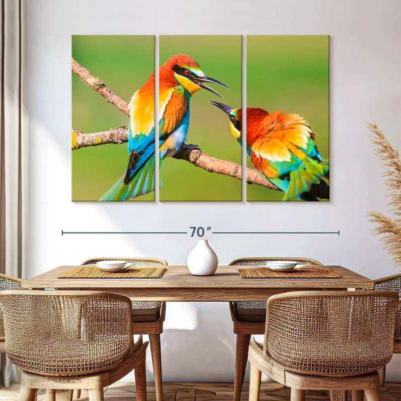 Brampt Spring Colored Birds, 28" H x 45" W
