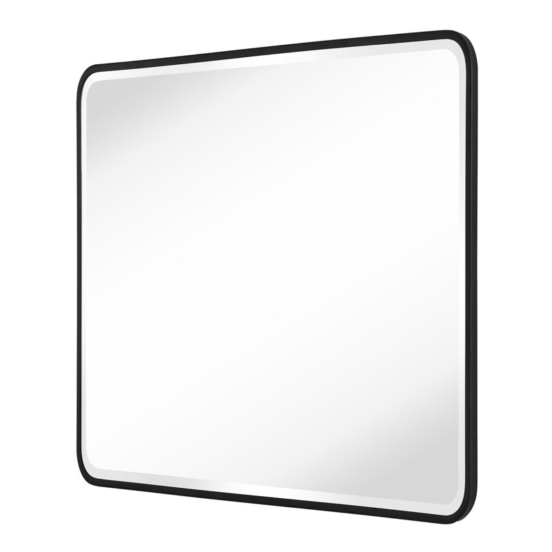 Arloine Metal Beveled Bathroom Vanity Mirror Rounded Wall Mirror , 30" x 30" 
