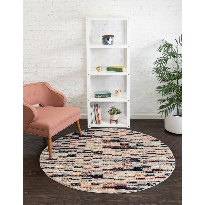 Tucson Abstract Indoor Rug, Round 5'