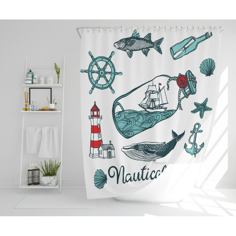 Serena Polyester Shower Curtain, 168cm H x 168cm W