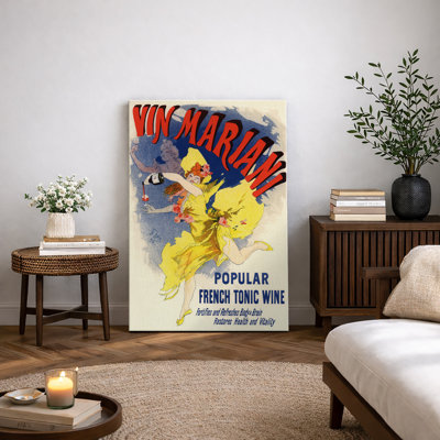 Publicité sur le vin, affiche rétro, liqueur française, impression sur toile, impression sur toile encadrée