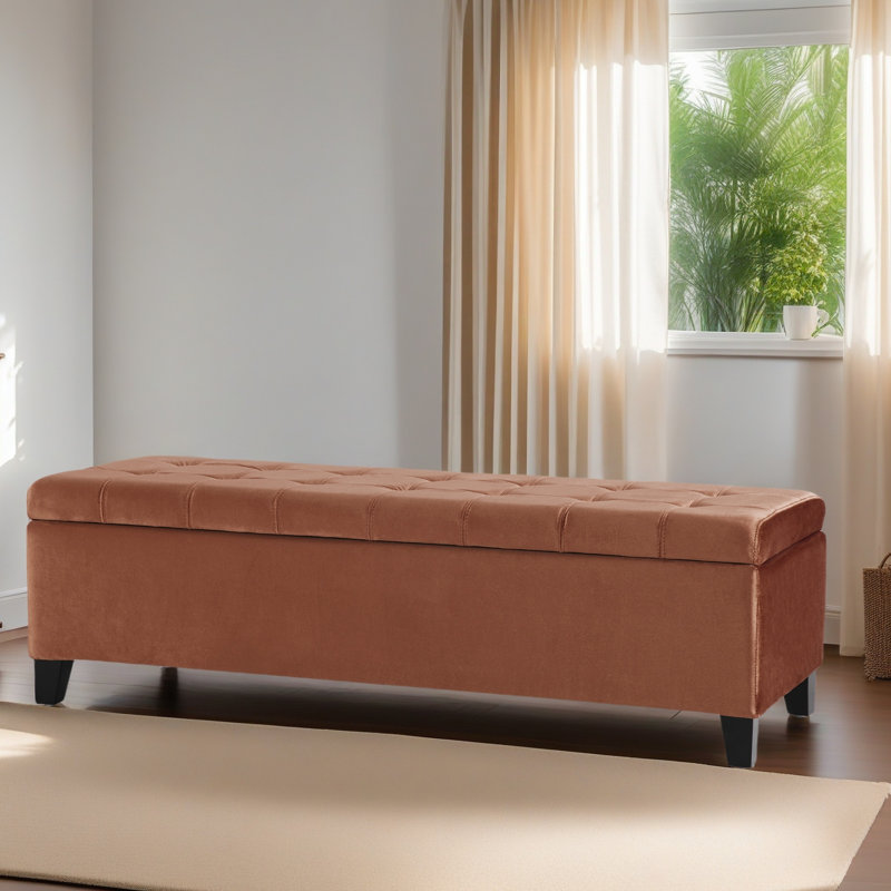 OTTOMAN DE RANGEMENT, Rosé