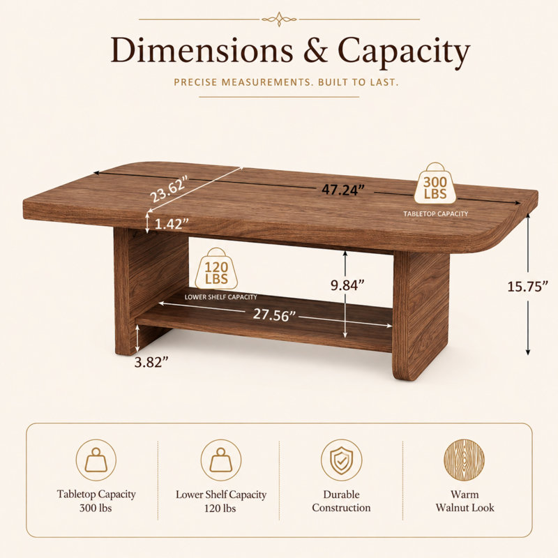 Table basse 47,2 po Caston