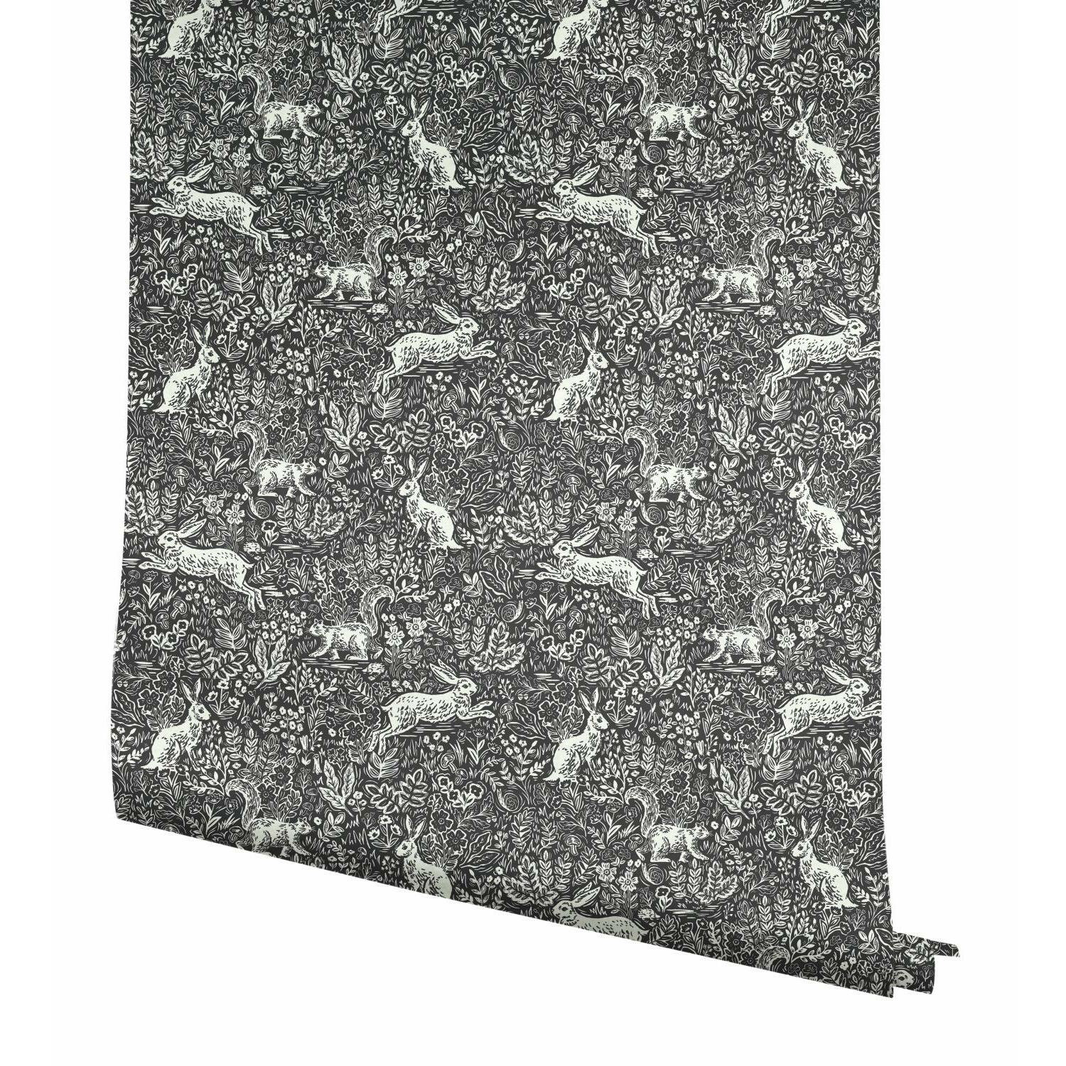 Fable Wallpaper Double Roll, Black/White