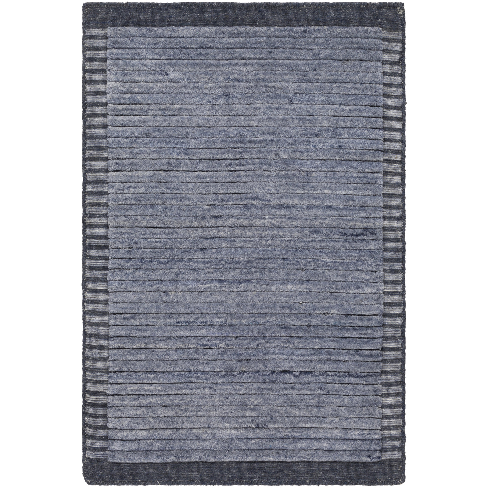 Felipa Handmade Recycled P.E.T Blue Indoor/Outdoor Rug, Rectangle 9' x 12'