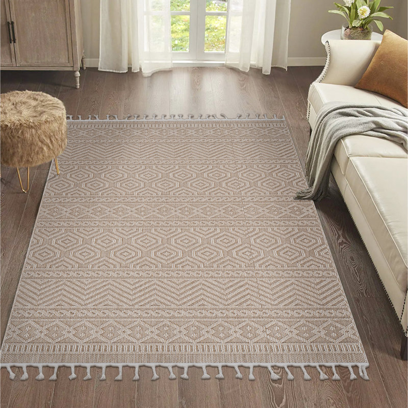 8x10 Geometric Indoor/outdoor Carpet, Non-shedding And Stain-, Matches Different Rooms: Living, Dining, Bedroom, Entryway, Nursery, Dorm, Study, Home Office, Kitchen For Areas Like