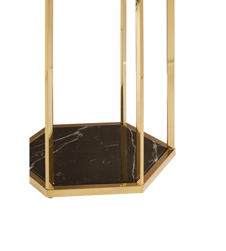 End Table, Brown, Gold
