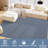 Vintage Washable Area Rug – Non-Slip Low Pile Carpet with Rubber Backing, Distressed Floral Design, Soft Throw for Living Room, Bedroom, Dining Room, Kitchen & Entryway, Multiple Sizes-505180776-505180779