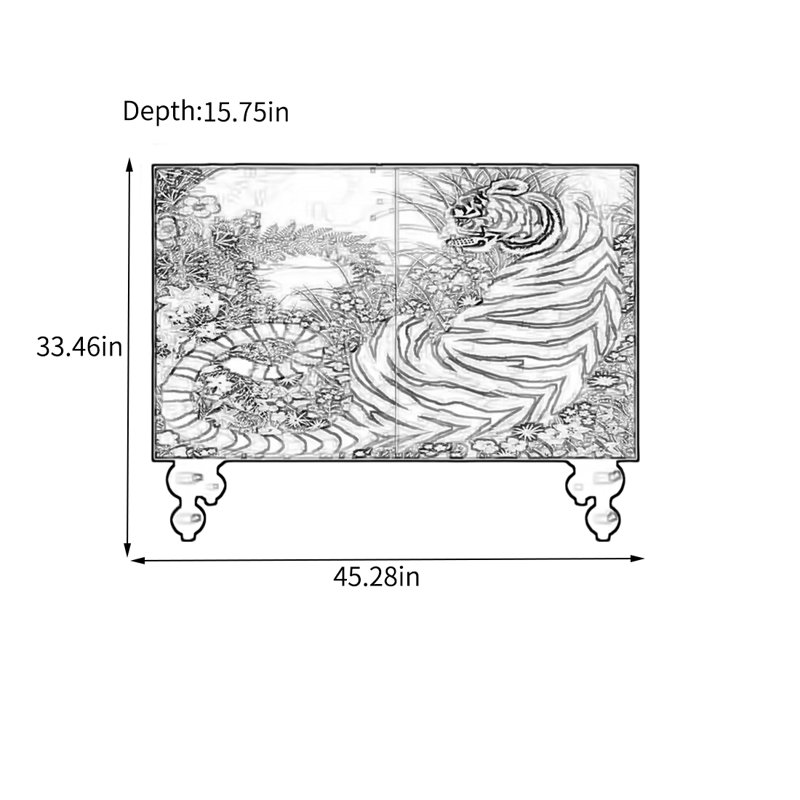 Armoire de rangement élégante avec deux tablettes