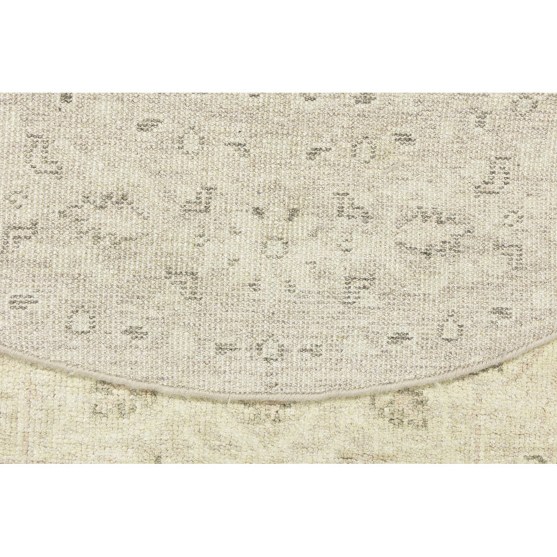 Tapis oriental floral en laine Elanda, Rond 5 pi 11 po