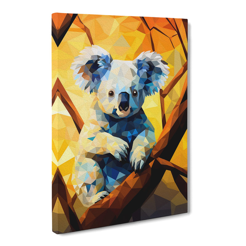 Koala Bear Constructivism Art - Wrapped Canvas, 60cm H x 40cm W x 3cm D