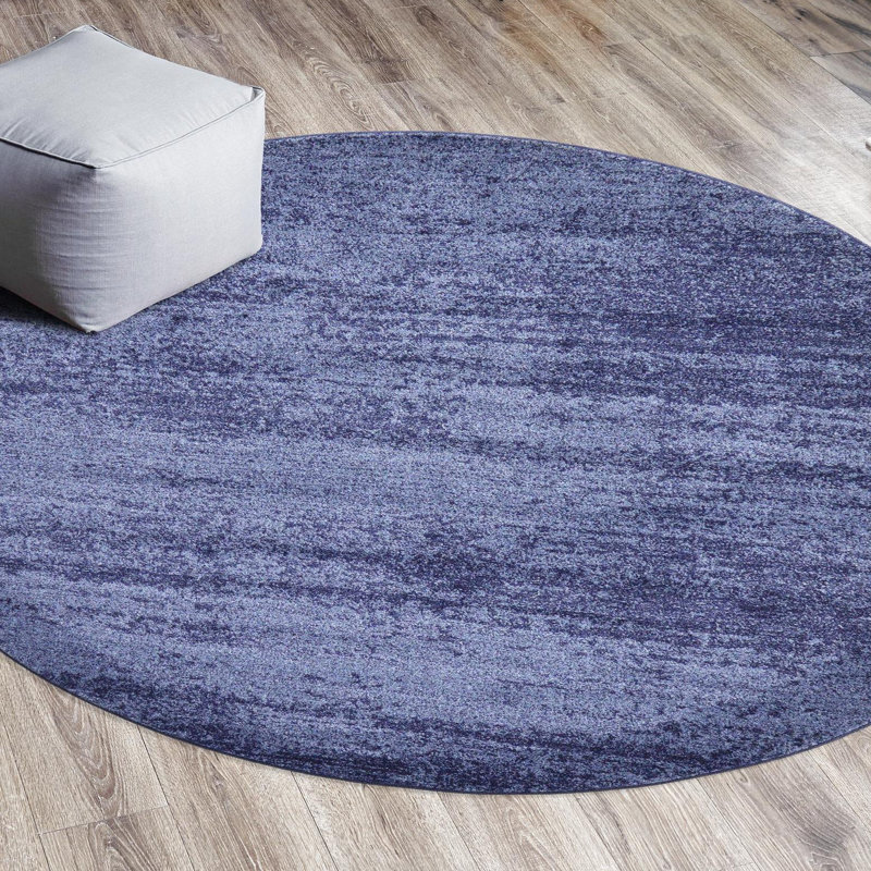 Tapis bleu marine Franchester, Rond 4 pi