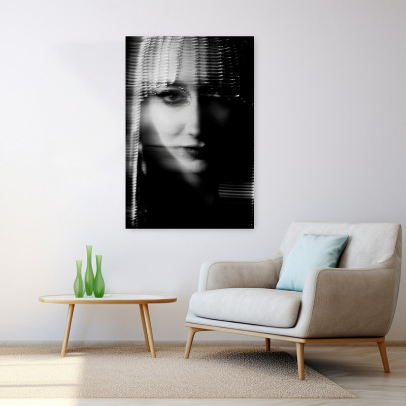 Art mural contemporain grand, H 48 po x l 32 po