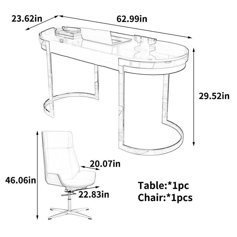 Bureau élégant et esthétique