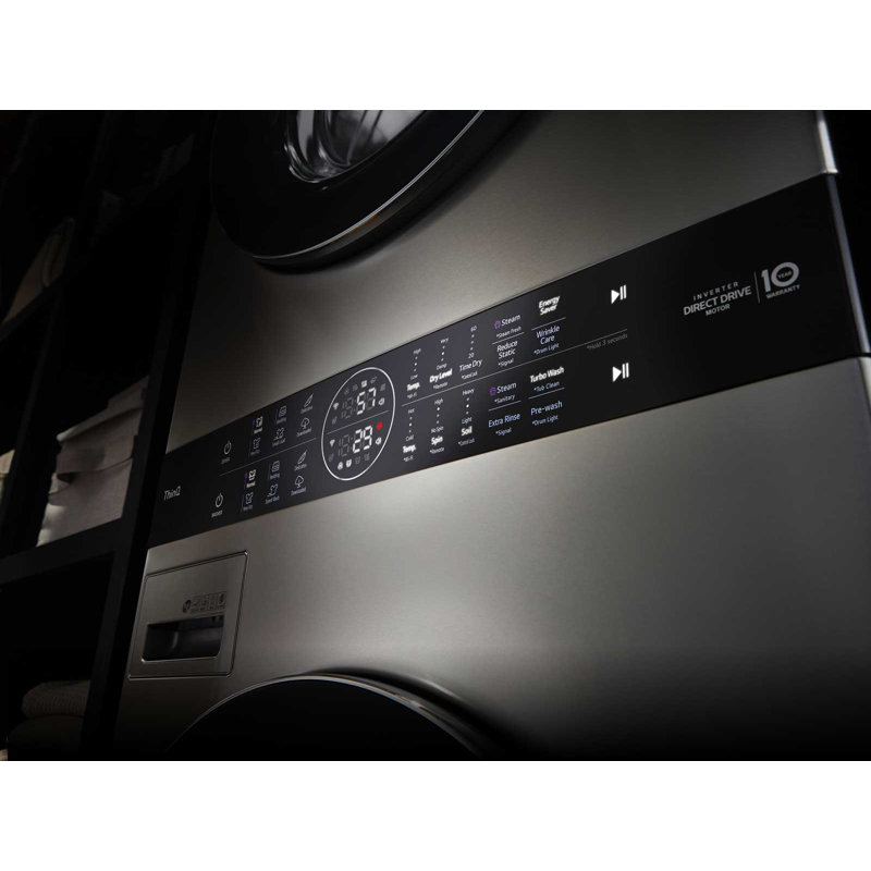 LG STUDIO 5 cu. ft. Smart Front Load Washer and 7.4 cu. ft. Smart Dryer, Gas