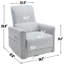 Fauteuil inclinable électrique pivotant et berçant robuste avec ports USB et Type-C-751928675