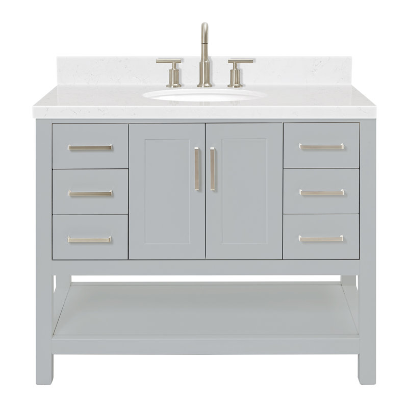 Magnolia Bath Vanity Oval Basin S043SWQ, Gray, Oval