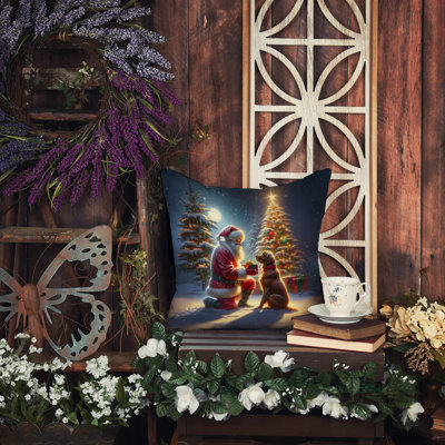 Moments With Santa Other/No Pattern Outdoor Throw Pillow