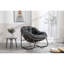 Fauteuil inclinable gris avec chaise berçante
