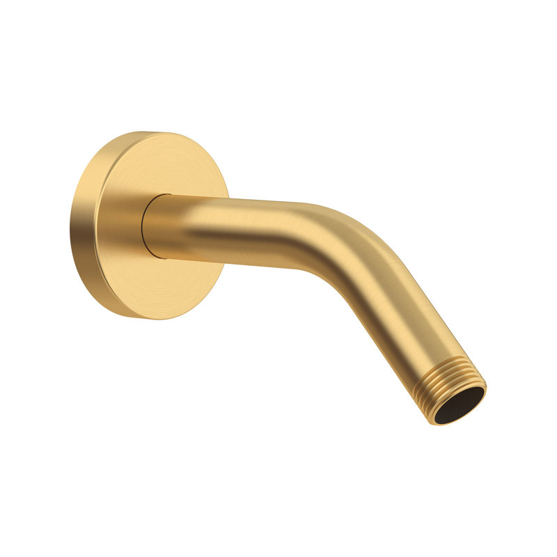 Gold Brushed Modern Wall-Mounted Shower Arm