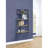 Shannock 46'' H Stainless Steel Floating Bookcase-294782416-294782417