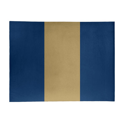Tapis à rayures bleu marine/doré