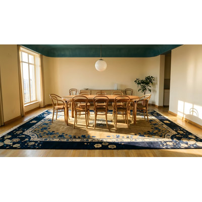 Antique Peking Large Room Size Wool Brown, Camel Rug