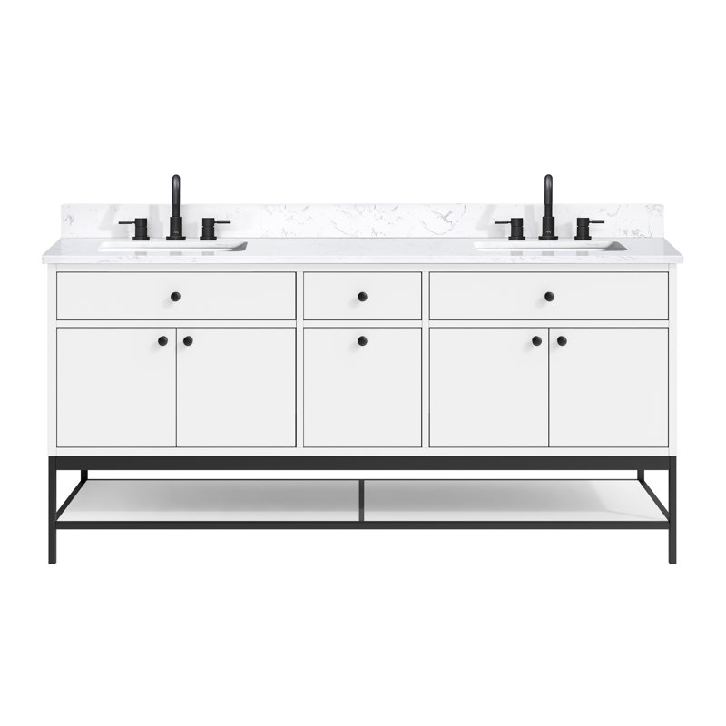 Ensemble de meuble-lavabo 72 po   de Latitude Latitude, Blanc