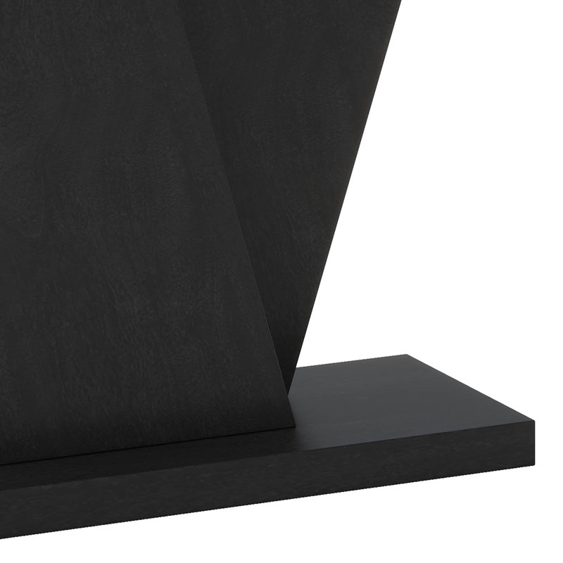 Long Console Table, Modern Wooden Sofa Table Behind Couch, Black