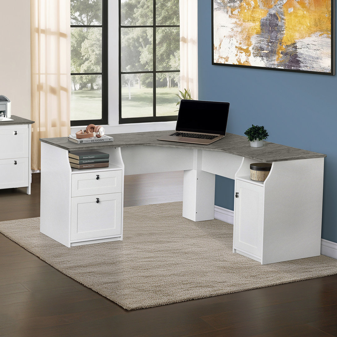 Farnam L-Shaped Executive Desk Gracie Oaks