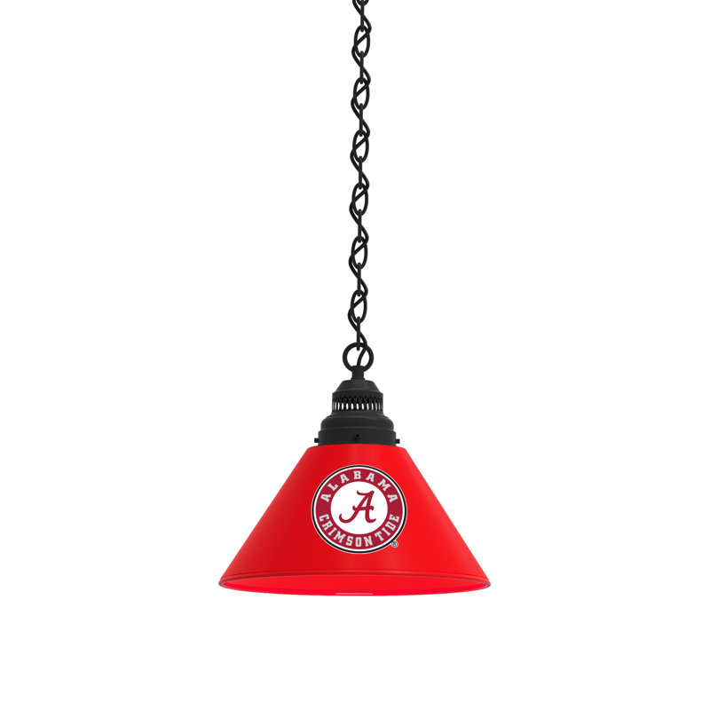 1 - Light Single Pendant, Black, Alabama Crimson Tide