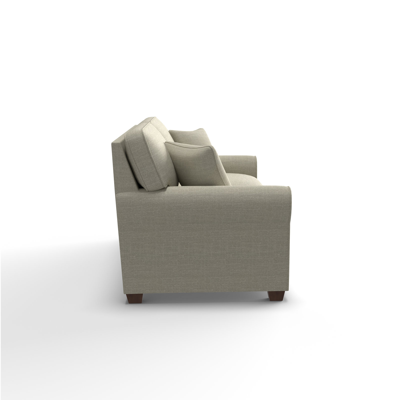 Shannon 36" Sofa Bed, Dark Walnut, Conversation Ivory Basketweave