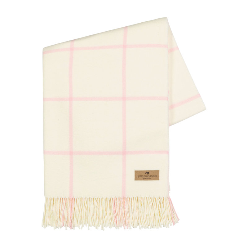 Lexington Plaid Throw, Cherry Blossom