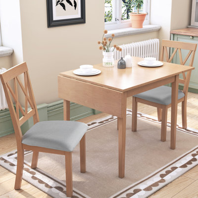 Ensemble de table de salle à manger 3 pièces exquis pour des espaces de salle à manger harmonieux, parfait pour les rassemblements formels et décontractés