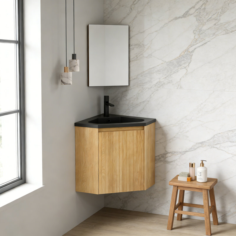 Wall-Mounted Triangular Bathroom Vanity