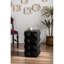 Grande table d'appoint de 23,21 po de style rétro, en bois noir, avec motif en sapin et hauteur-1259343117