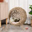 Lit surélevé pour chat, beige avec un intérieur confortable et confortable