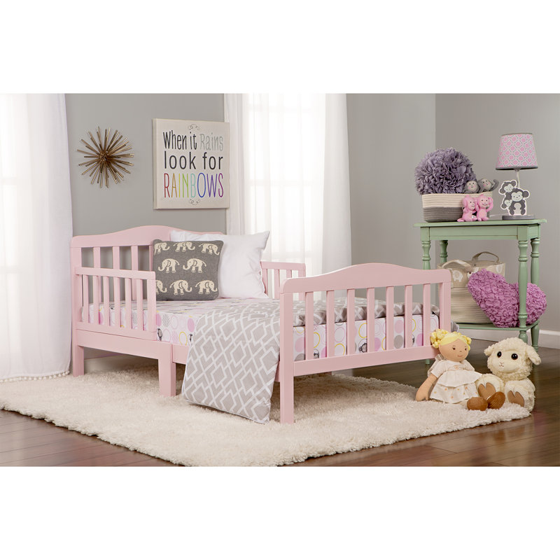 Dream On Me Memphis Classic Design Toddler Bed, Blush Pink